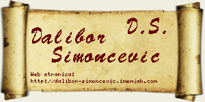 Dalibor Simončević vizit kartica